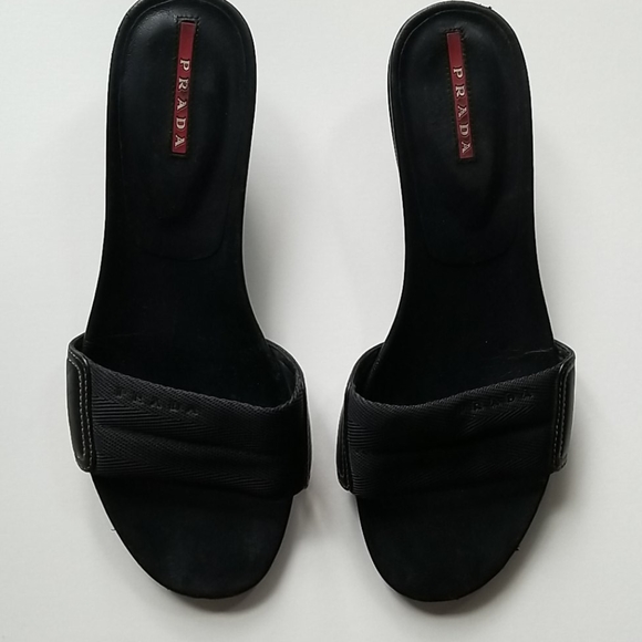 Prada Shoes - Prada kitten heel mules